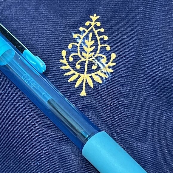 Lapogee India Blue Gold Polyester Dress New With Tags Women Size XL - Picture 8 of 16